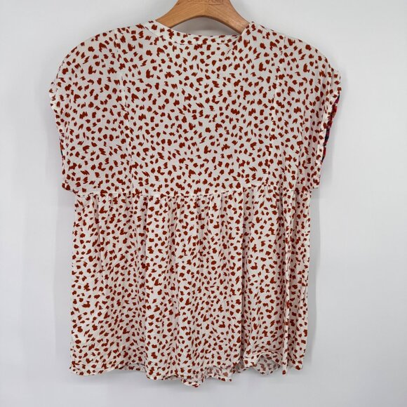 Savanna Jane Womens embroidered Animal Print Rayon Blouse Tassels size medium - Picture 8 of 12